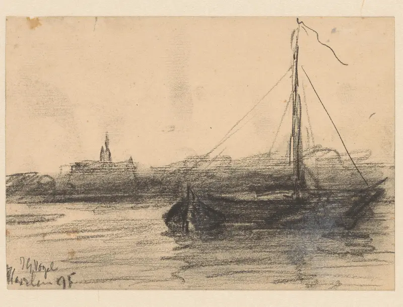 Gezicht op Haarlem van het water Wall Art by Unknown - High-Resolution Digital Print