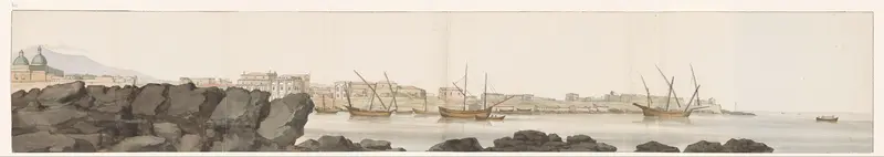 Gezicht op haven van Catanië Wall Art by Louis Ducros - High-Resolution Digital Print