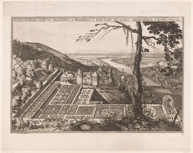 Gezicht op Heidelberg Wall Art by Wenceslaus Hollar - High-Resolution Digital Print
