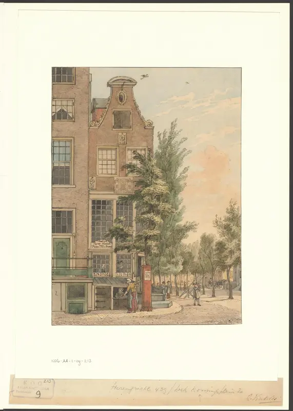 Gezicht op Herengracht 439, hoek Koningsplein Wall Art by Unknown - High-Resolution Digital Print