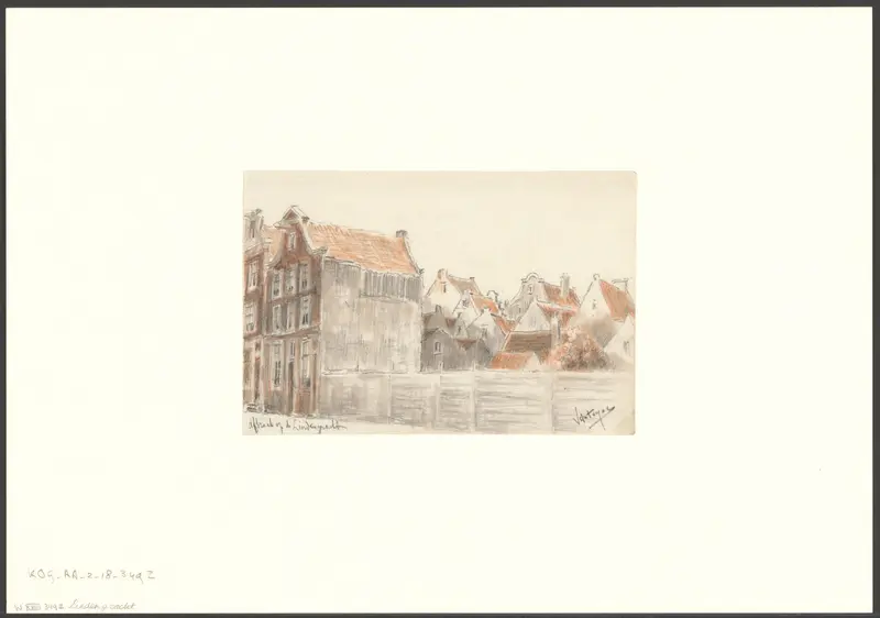 Gezicht op het afbreken van een gebouw aan de Lindengracht Wall Art by Unknown - High-Resolution Digital Print