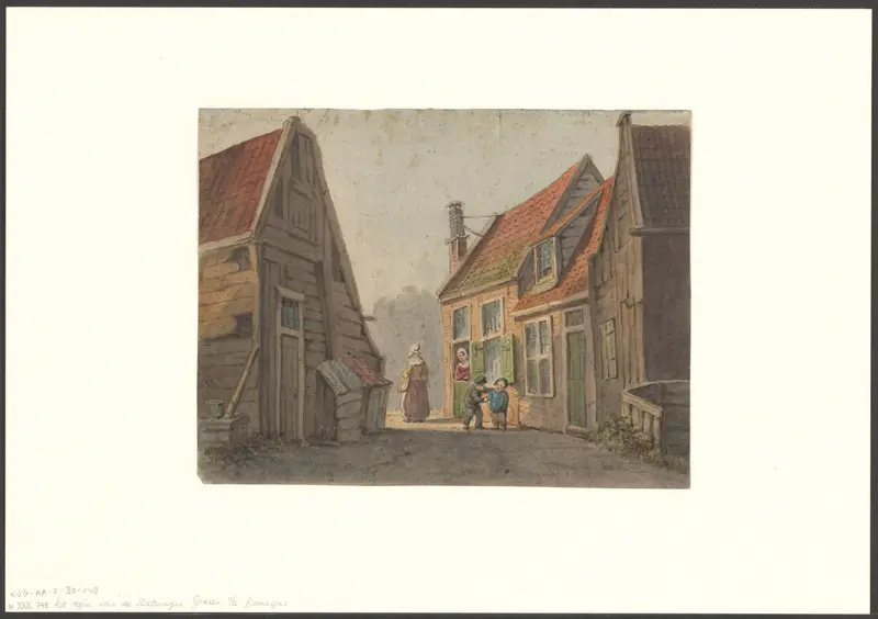 Gezicht op het begin van de Slatuinen vanaf de Baarsjesweg Wall Art by Johan Diderik Cornelis Veltens - High-Resolution Digital Print