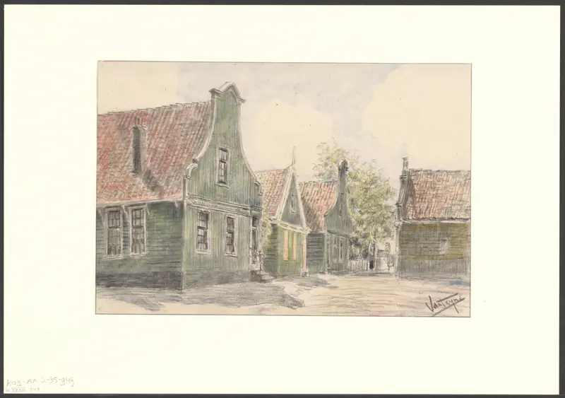 Gezicht op het Brede Kerkepad te Nieuwendam Wall Art by Unknown - High-Resolution Digital Print