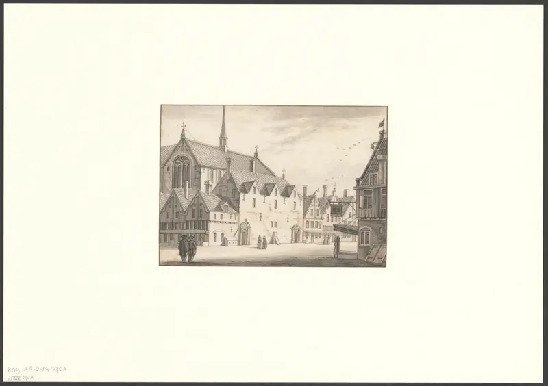Gezicht op het Clarissenklooster aan de Heiligeweg Wall Art by anonymous - High-Resolution Digital Print