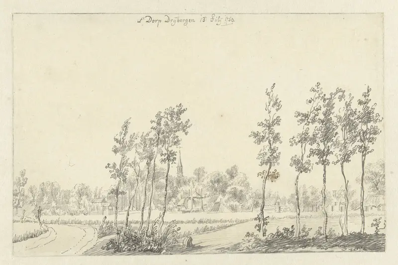Gezicht op het dorp Driebergen Wall Art by Jan de Beijer - High-Resolution Digital Print