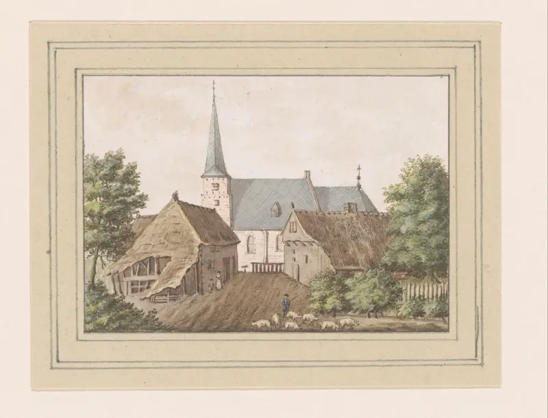 Gezicht op het dorp Etten in Noord-Brabant Wall Art by anonymous - High-Resolution Digital Print
