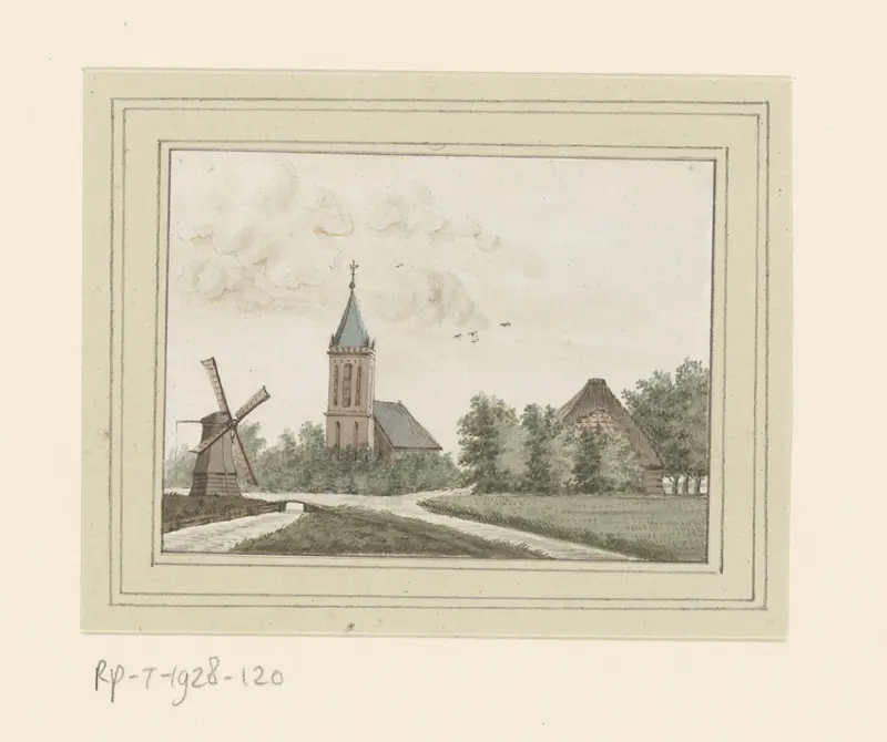 Gezicht op het dorp Hoogwoud Wall Art by anonymous - High-Resolution Digital Print