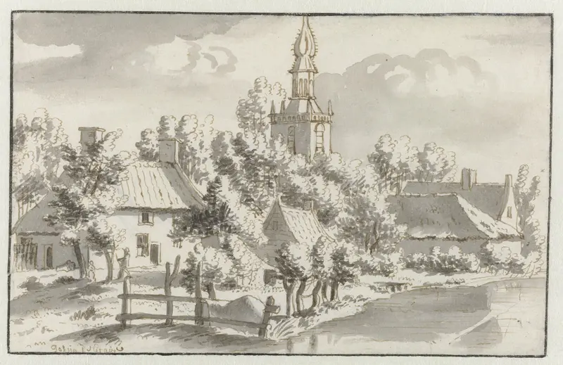 Gezicht op het dorp Klundert Wall Art by Josua de Grave - High-Resolution Digital Print