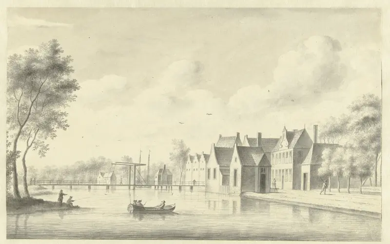 Gezicht op het dorp Nieuwersluis Wall Art by Abraham Rademaker - High-Resolution Digital Print