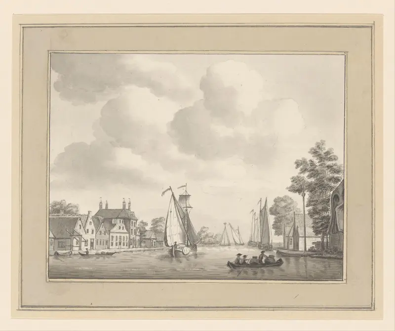 Gezicht op het dorp Oude Wetering Wall Art by anonymous - High-Resolution Digital Print