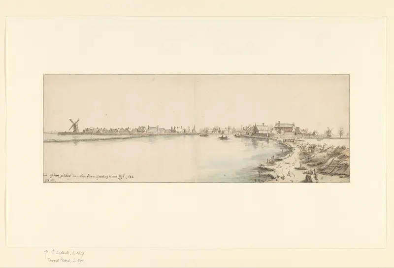 Gezicht op het dorp Uithoorn Wall Art by Unknown - High-Resolution Digital Print