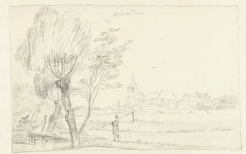 Gezicht op het dorpje Waarder, bij Woerden Wall Art by Pieter Bartholomeusz. Barbiers - High-Resolution Digital Print