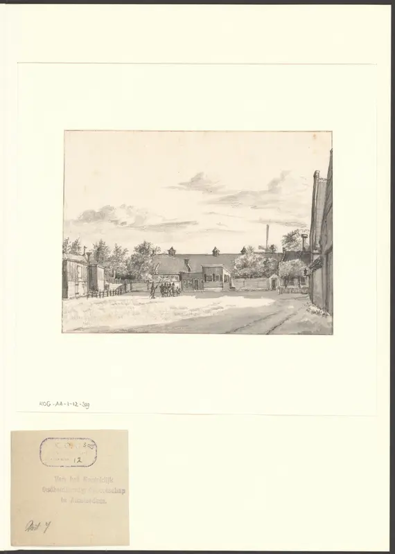 Gezicht op het Drilveld bij de Utrechtsepoort met enkele leden van de schutterij Wall Art by Unknown - High-Resolution Digital Print