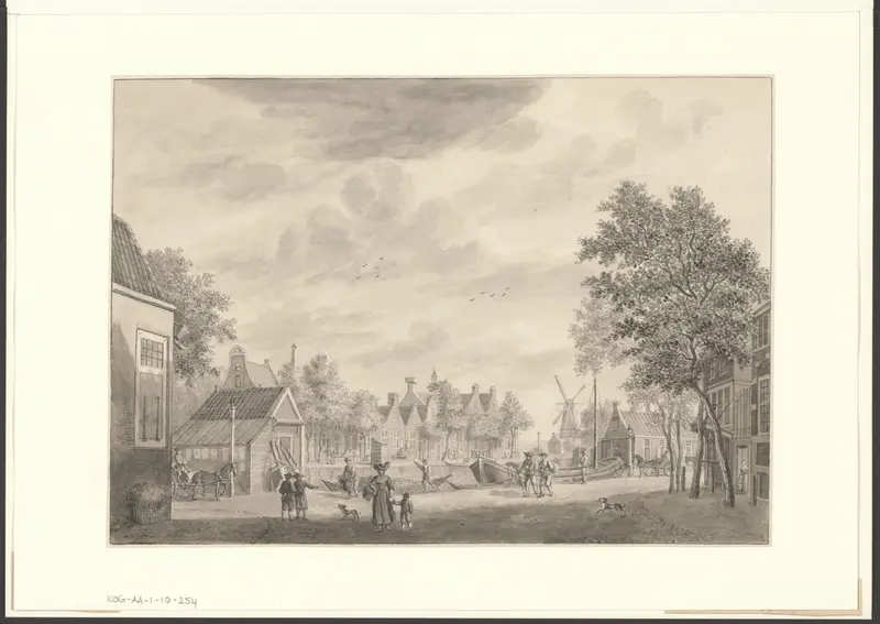 Gezicht op het einde van de Overtoom, gezien van de Dubbele Buurt naar de Baarsjes Wall Art by Johannes Schouten - High-Resolution Digital Print