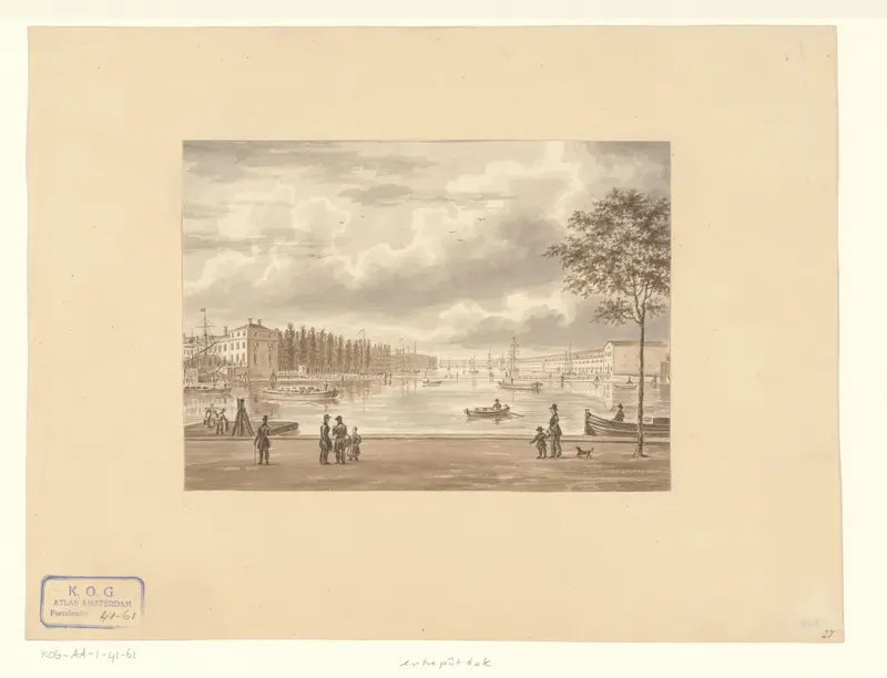 Gezicht op het Entrepotdok vanaf de Nieuwe Herengracht Wall Art by Unknown - High-Resolution Digital Print