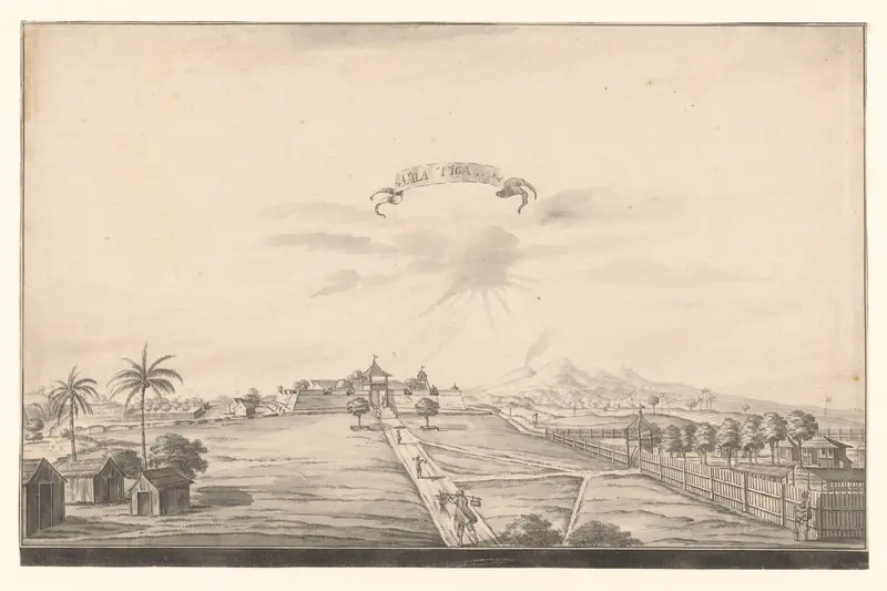 Gezicht op het fort van Salatiga Wall Art by Unknown - High-Resolution Digital Print