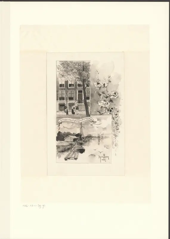Gezicht op het gebouw van het Genootschap Liefdadigheid naar Vermogen Wall Art by Unknown - High-Resolution Digital Print