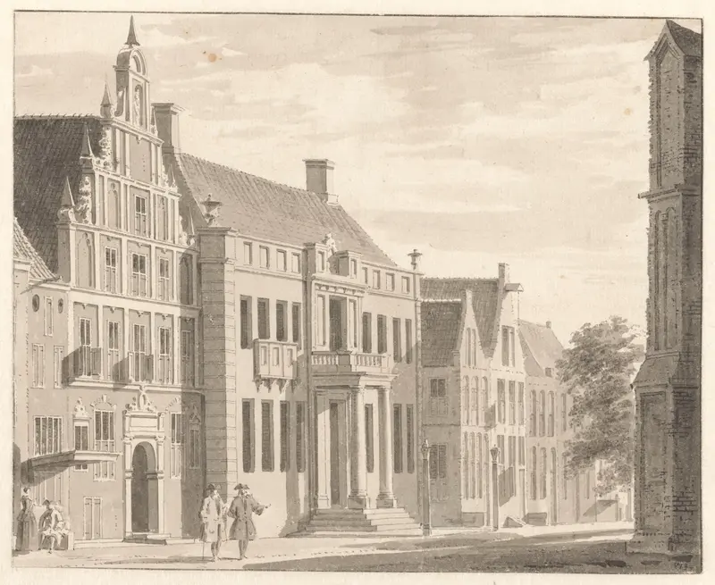 Gezicht op het Grote Kerkhof te Deventer Wall Art by Cornelis Pronk - High-Resolution Digital Print
