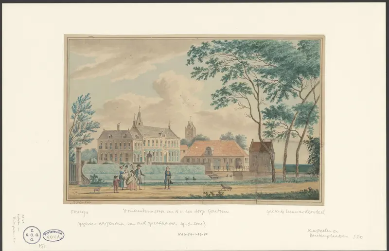 Gezicht op het herenhuis Drinkuitsmastate te Goutum Wall Art by M.J. Goetzee - High-Resolution Digital Print