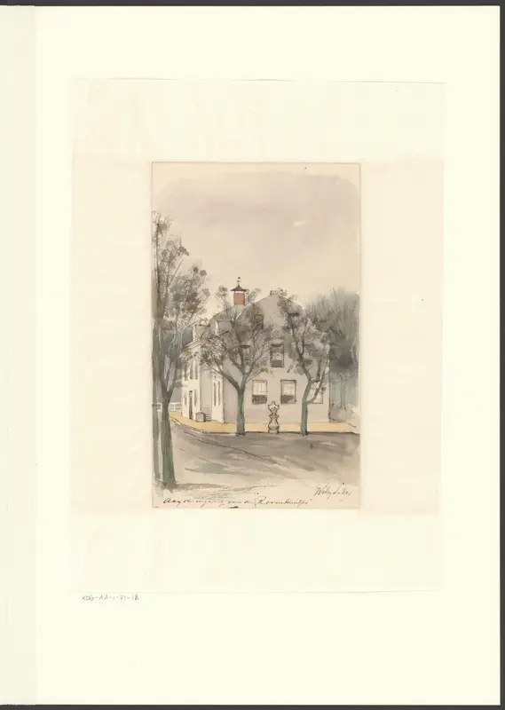 Gezicht op het hoofdgebouw van de uitspanningsplaats bij de ingang van de Roomtuintjes Wall Art by Unknown - High-Resolution Digital Print
