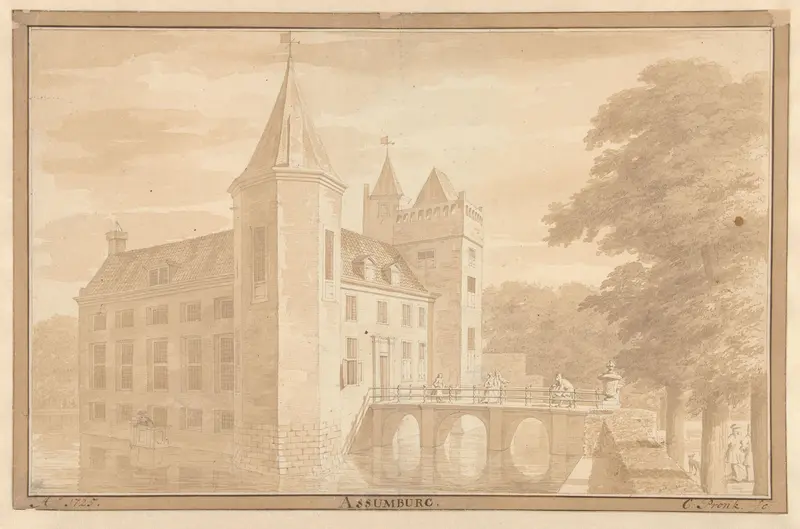 Gezicht op het huis Assumburgh bij Beverwijk Wall Art by Unknown - High-Resolution Digital Print