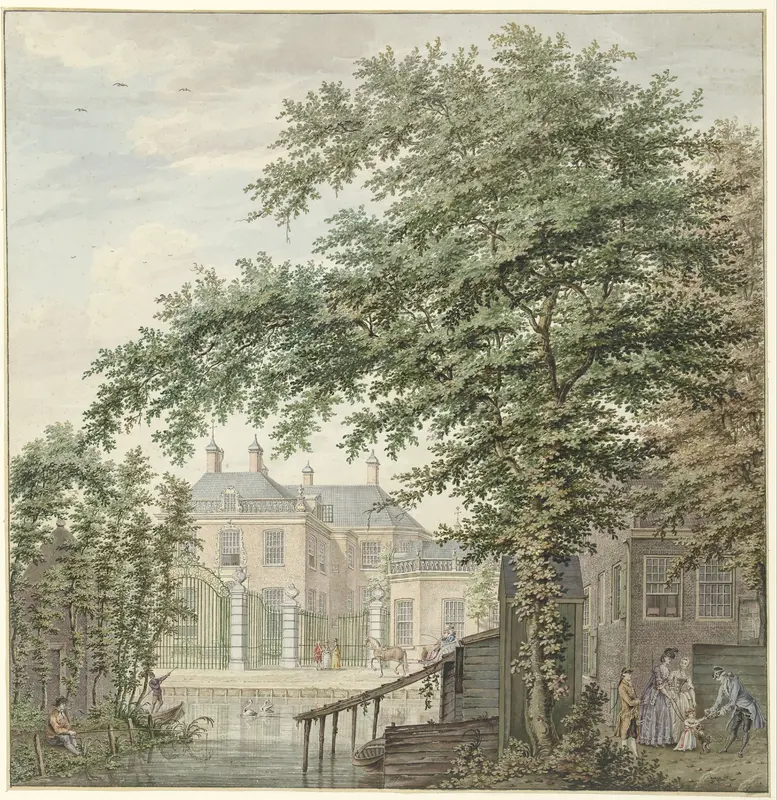 Gezicht op het huis Luxemburg bij Maarssen aan de Vecht Wall Art by Hermanus Petrus Schouten - High-Resolution Digital Print