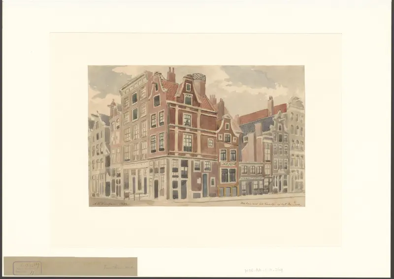 Gezicht op het huis met het torentje op het Damrak Wall Art by Unknown - High-Resolution Digital Print