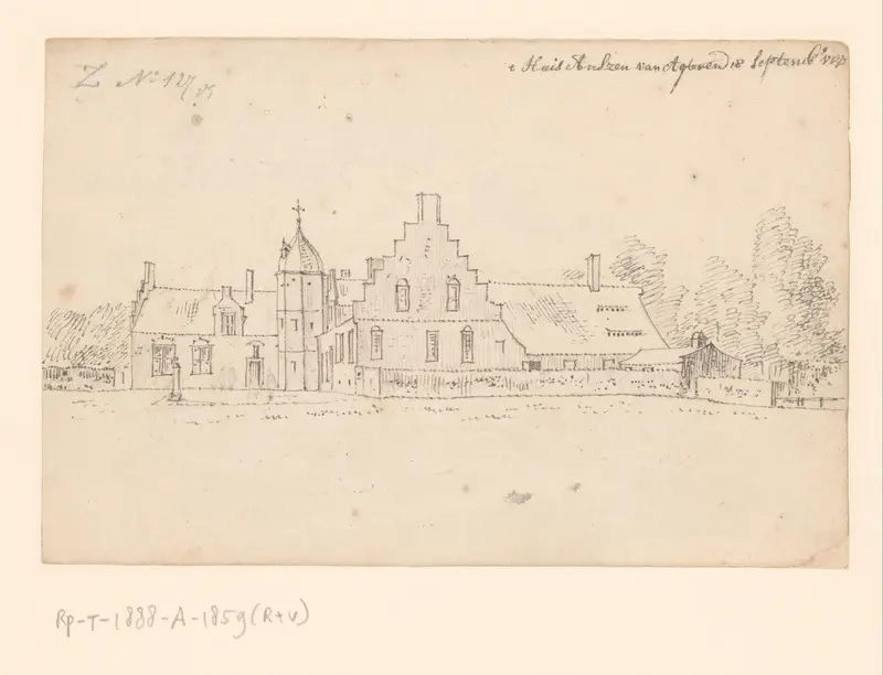 Gezicht op het Huis te Ansen in Drenthe Wall Art by anonymous - High-Resolution Digital Print