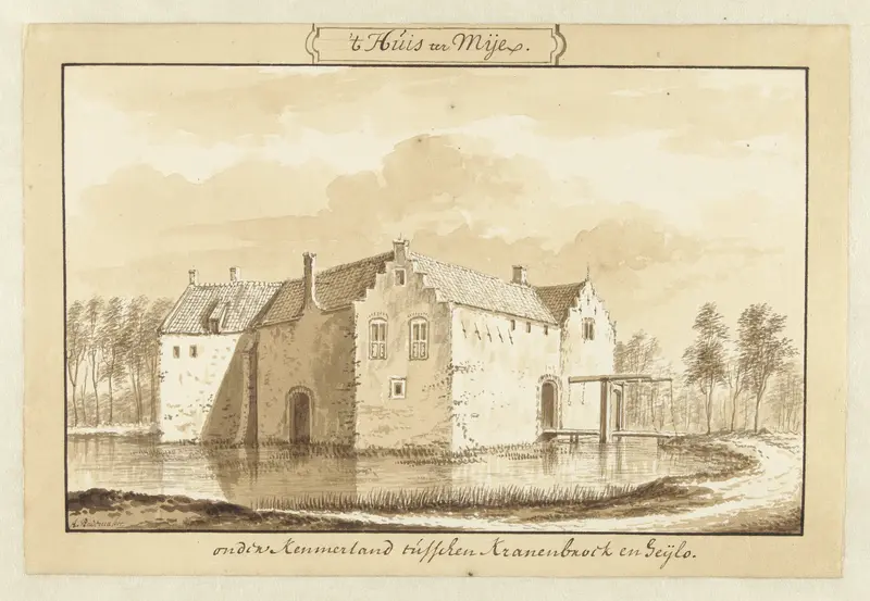 Gezicht op het Huis ter Mey in Kennemerland Wall Art by Abraham Rademaker - High-Resolution Digital Print