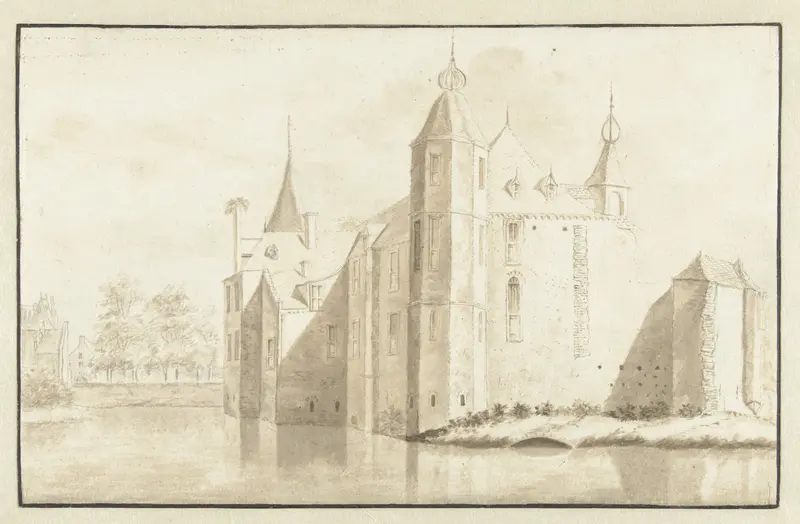 Gezicht op het Huis Zuilen bij Maarssen Wall Art by Abraham Rademaker - High-Resolution Digital Print