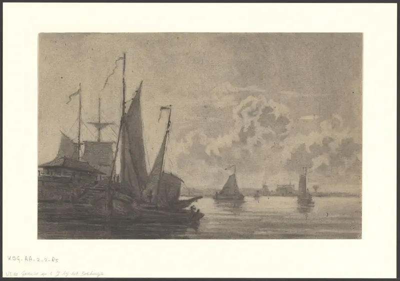Gezicht op het IJ bij het bothuisje Wall Art by Unknown - High-Resolution Digital Print