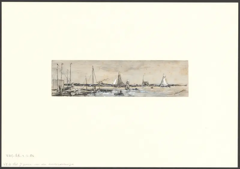 Gezicht op het IJ vanaf de Westerdoksdijk Wall Art by Unknown - High-Resolution Digital Print