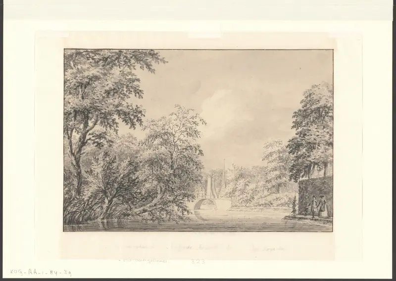 Gezicht op het ingangshek van Hofstede Elsrijk aan de Amstelveenseweg Wall Art by Unknown - High-Resolution Digital Print