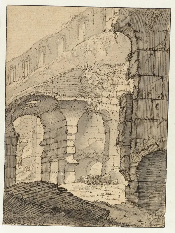 Gezicht op het interieur van het Colosseum, Rome Wall Art by Unknown - High-Resolution Digital Print