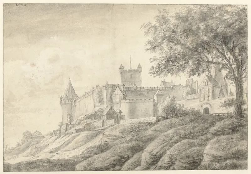 Gezicht op het kasteel Bentheim Wall Art by Anthonie Waterloo - High-Resolution Digital Print