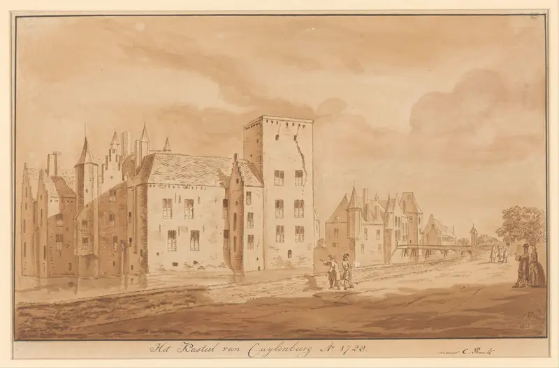 Gezicht op het Kasteel Culemborg, 1728 Wall Art by anonymous - High-Resolution Digital Print