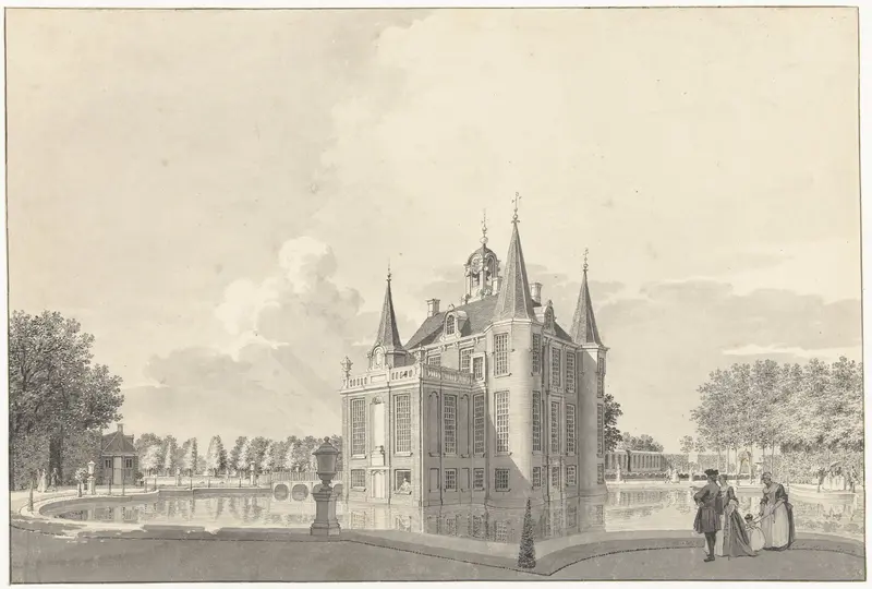 Gezicht op het kasteel Swieten Wall Art by Abraham de Haen (II) - High-Resolution Digital Print