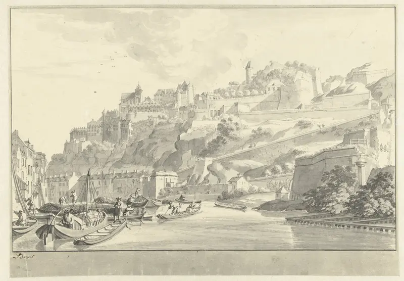 Gezicht op het kasteel te Namen Wall Art by Jan de Beijer - High-Resolution Digital Print