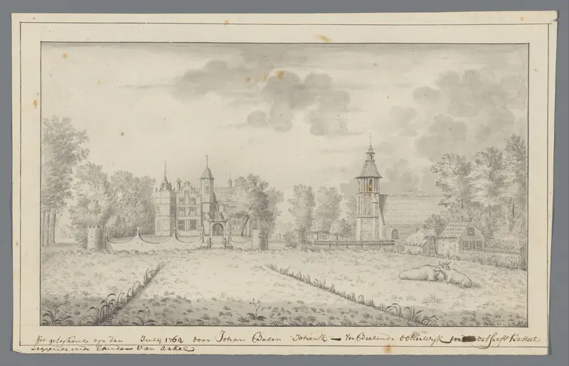 Gezicht op het kasteel van Oosterwijk Wall Art by Unknown - High-Resolution Digital Print
