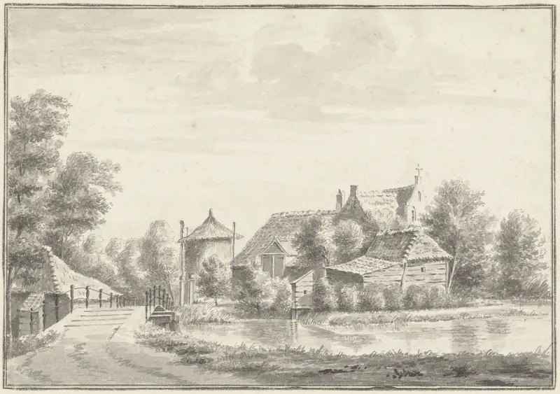 Gezicht op het klooster te Slingeland Wall Art by Abraham de Haen (II) - High-Resolution Digital Print