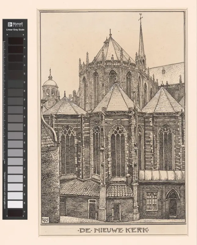 Gezicht op het koor van de Nieuwe Kerk te Amsterdam Wall Art by Willem Wenckebach - High-Resolution Digital Print