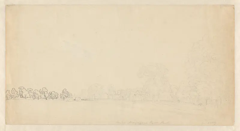 Gezicht op het kruitmagazijn, Hyde Park, Londen Wall Art by Paul Sandby - High-Resolution Digital Print