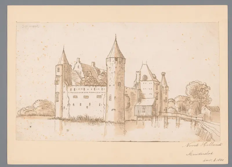 Gezicht op het Muiderslot Wall Art by anonymous - High-Resolution Digital Print