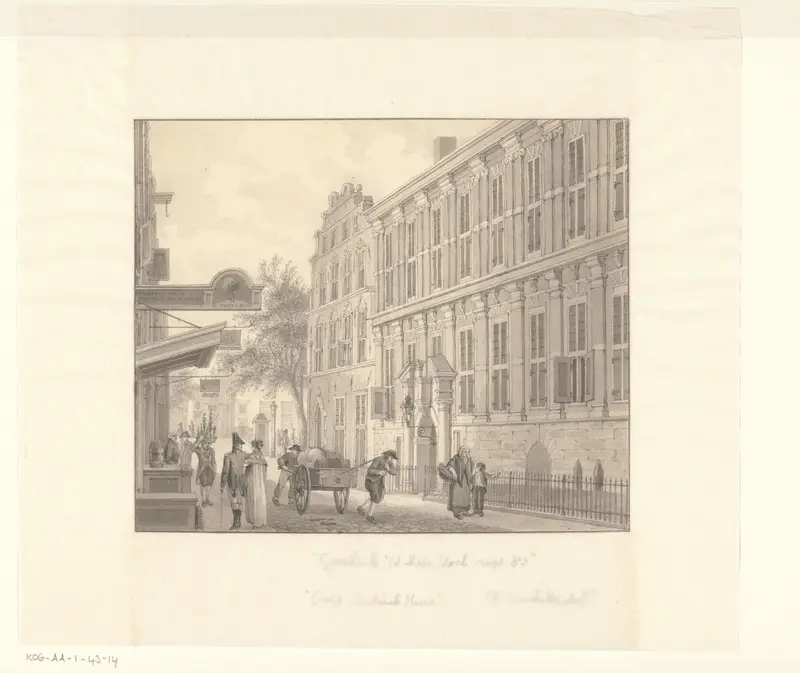 Gezicht op het Oost-Indisch Huis, gezien naar de Kloveniersburgwal Wall Art by Unknown - High-Resolution Digital Print