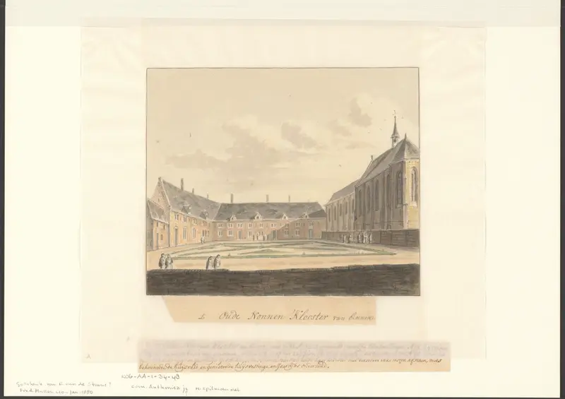 Gezicht op het oude Nonnenklooster Wall Art by Unknown - High-Resolution Digital Print