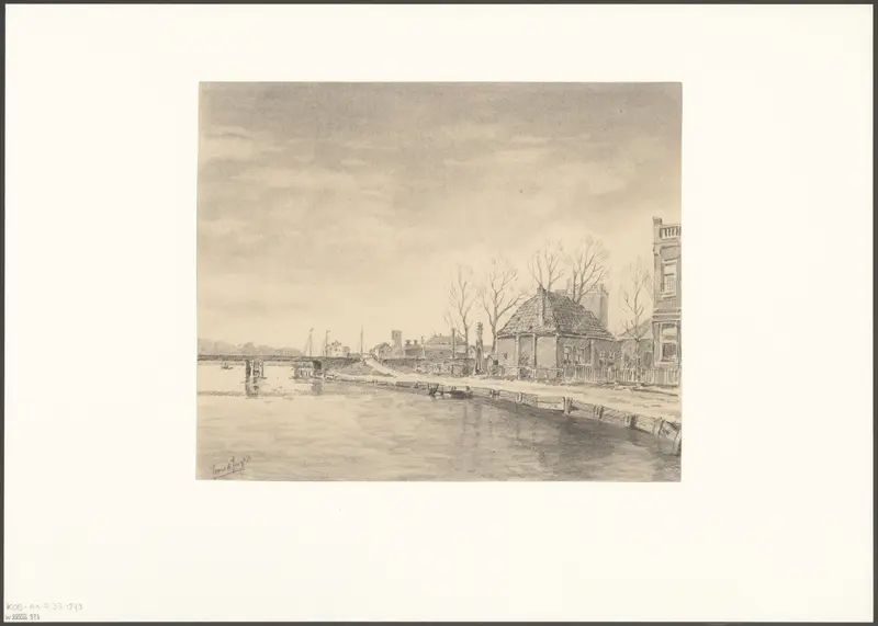 Gezicht op het pad van de Weesperzijde naar de Omval Wall Art by Unknown - High-Resolution Digital Print