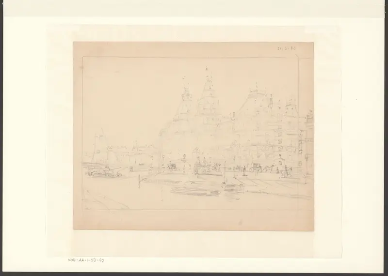 Gezicht op het Rijksmuseum van over het Singel Wall Art by Johan Conrad Greive - High-Resolution Digital Print