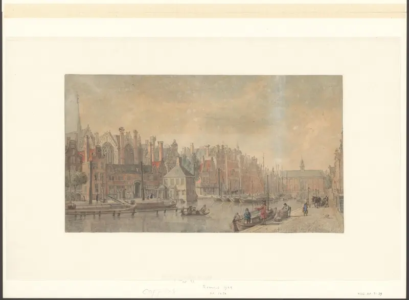 Gezicht op het Rokin, gezien naar de Beurs van Hendrik de Keyser Wall Art by Jan de Beijer - High-Resolution Digital Print