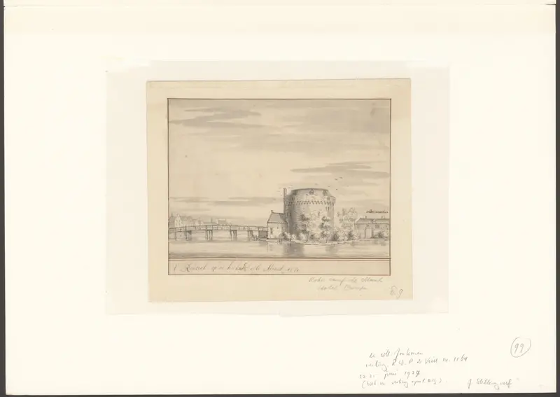 Gezicht op het Rondeel, hoek Doelenstraat Wall Art by Unknown - High-Resolution Digital Print