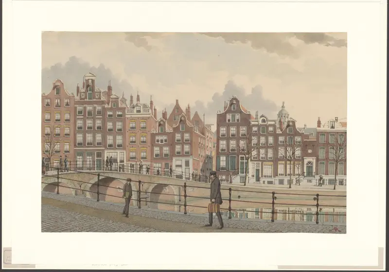 Gezicht op het Singel bij de Huiszittensteeg Wall Art by Unknown - High-Resolution Digital Print